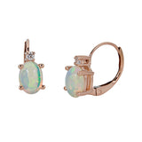 Eleanor 10K Rose Gold Oval-Cut Opal Earring