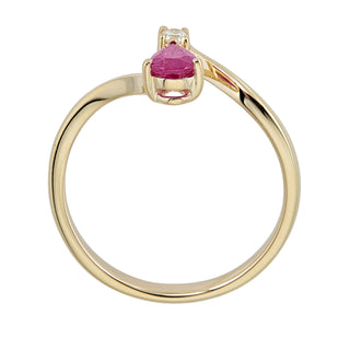 Chana 10K Yellow Gold Pear-Cut Mozambique Ruby Ring