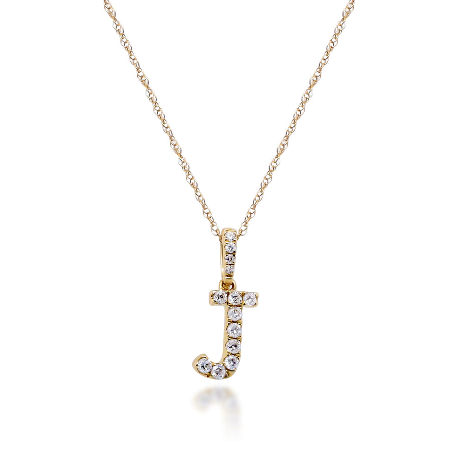 J Paisley 10K Yellow Gold Round-Cut White Diamond Pendant