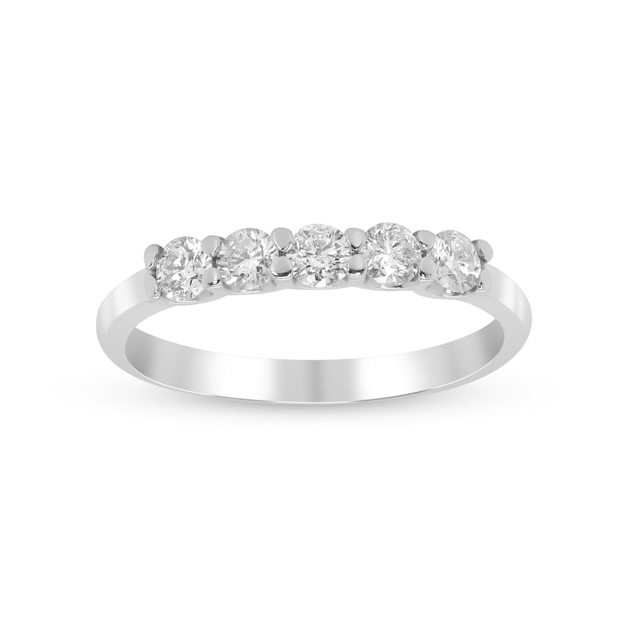 Aubrey 14K White Gold Round-Cut White Diamond Ring