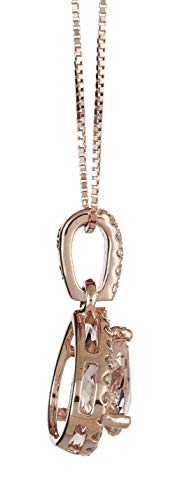 Ramona 14K Rose Gold Pear-cut Madagascar Morganite Pendant