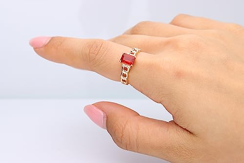 Abby 14K Yellow Gold Emerald-Cut Mexican Fire Opal Ring