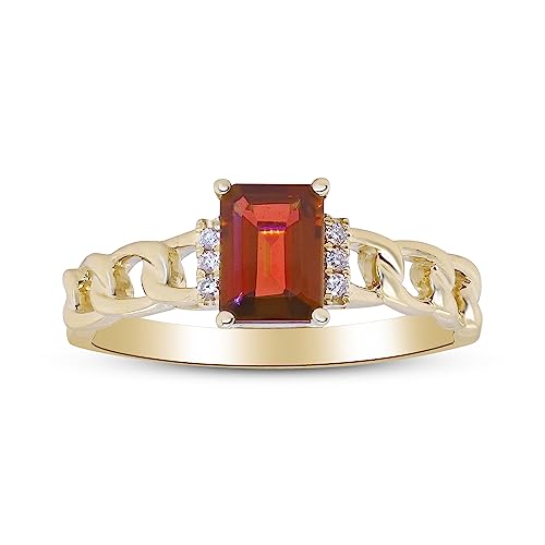 Abby 14K Yellow Gold Emerald-Cut Mexican Fire Opal Ring