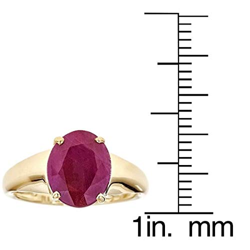 Magnolia 10K Yellow Gold Oval-Cut Ruby Ring