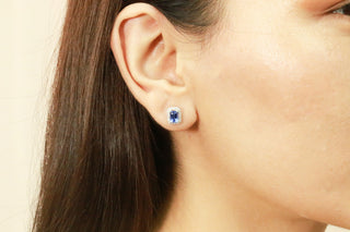 Paola 14K White Gold Emerald-Cut Tanzanian TanzaniteEarrings