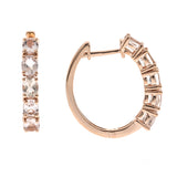 Eliza 10K Rose Gold Oval-Cut Morganite Earrings