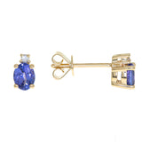 Penelope 10K Yellow Gold Oval-Cut Tanzanian Tanzanite Earrings