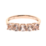 Kylee 10K Rose Gold Round-Cut Madagascar Morganite Ring