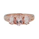 Thalia 10K Rose Gold Oval-Cut Madagascar Morganite Ring