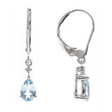 Sky 14K White Gold Pear-Cut Aquamarine Earrings