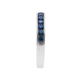 Faith 10K White Gold Oval-Cut Ceylon Blue Sapphire Ring