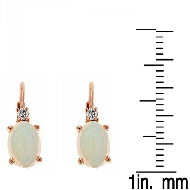 Eleanor 10K Rose Gold Oval-Cut Opal Earring