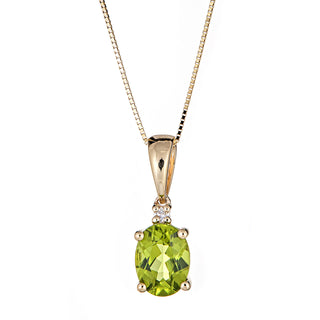 Isabella 10K Yellow Gold Oval-Cut Manchurian Peridot Pendant