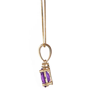 Peyton 10K Yellow Gold Oval-Cut Brazilian Amethyst Pendant