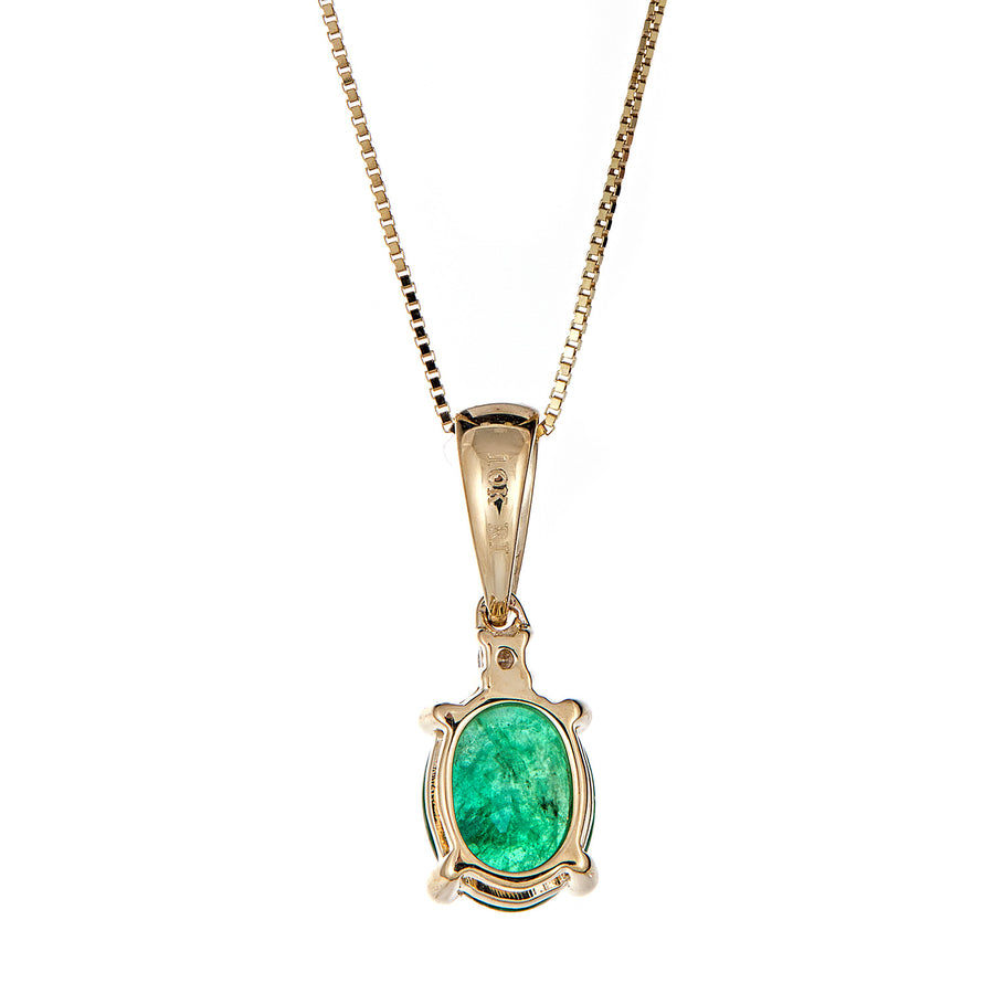 Layla 10K Yellow Gold Oval-Cut Emerald Pendant