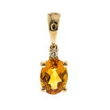 Hallie 14K Yellow Gold Oval-Cut Mexican Fire Opal Pendant