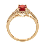 Jenna 14K Yellow Gold Oval-Cut Mexican Fire Opal Ring