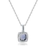 Brooklynn 14K White Gold Cushion-Cut Tanzanian Tanzanite Pendant
