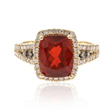 Aurelia 14K Yellow Gold Cushion-Cut Mexican Fire Opal Ring