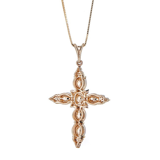 Amara 14K Rose Gold Oval-Cut Madagascar Morganite Pendant