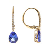 Elizabeth 14K Yellow Gold Pear-Cut Tanzanite Earrings