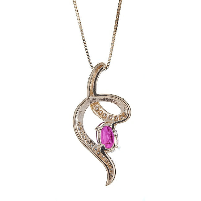 Hazel 10K Yellow Gold Oval-Cut Mozambique Ruby Pendant