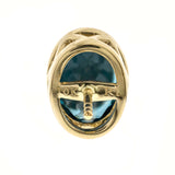 Wren 10K Yellow Gold Oval-Cut Brazilian London Blue Topaz Earrings