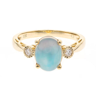 Danna 10K Yellow Gold Oval-Cabochon Natural African Opal Ring