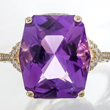 Kylie 14K Yellow Gold Cushion-cut Brazilian Amethyst Ring