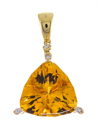 Valerie 10K Yellow Gold Pear-Cut Citrine Pendant