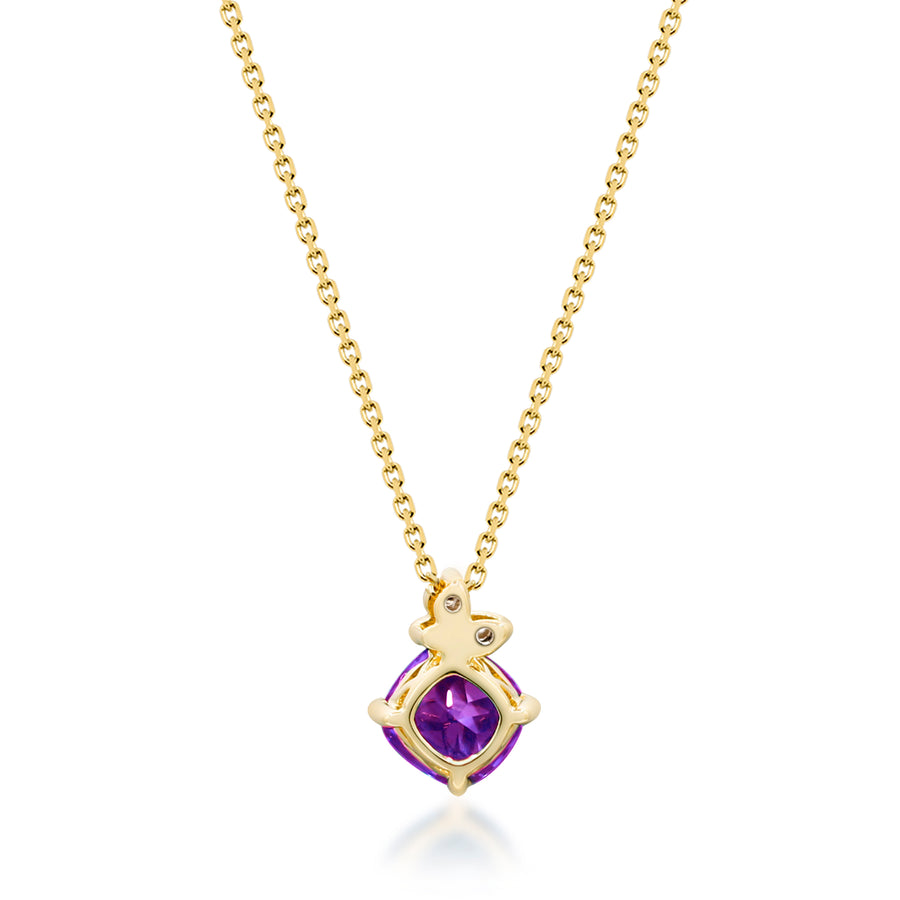 Aurora 10K Yellow Gold Cushion-Cut Brazilian Amethyst Pendant