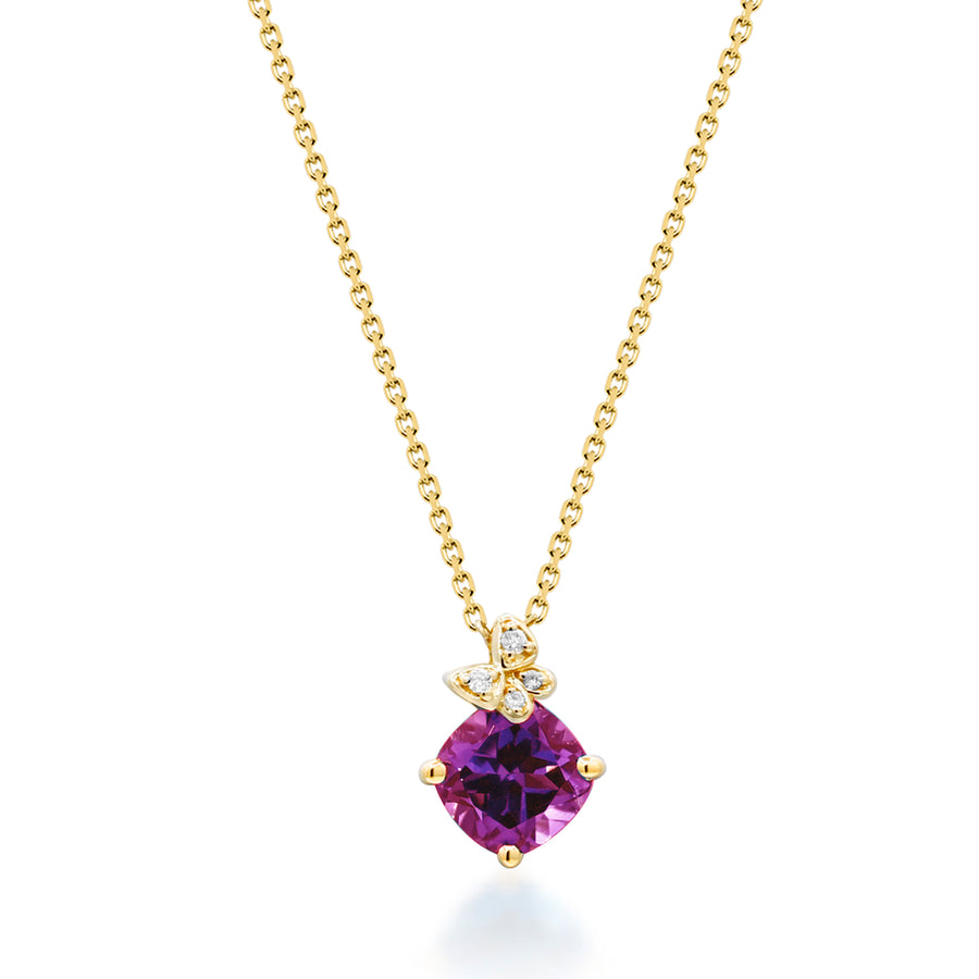 Aurora 10K Yellow Gold Cushion-Cut Brazilian Amethyst Pendant