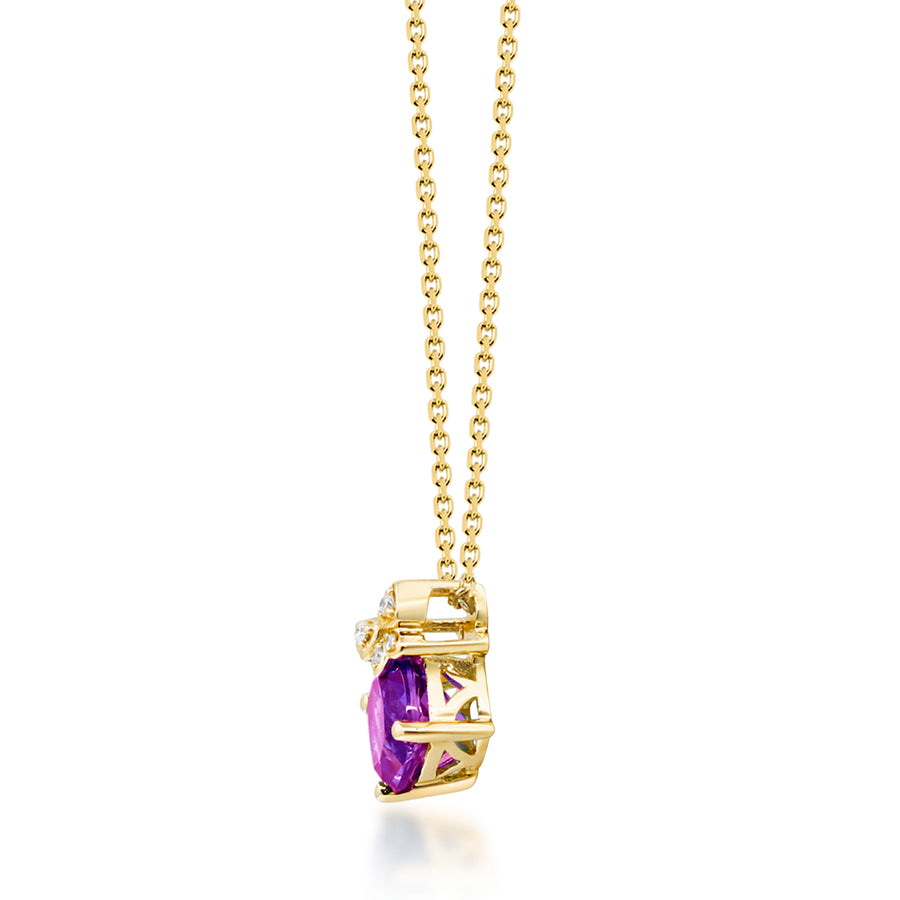 Aurora 10K Yellow Gold Cushion-Cut Brazilian Amethyst Pendant