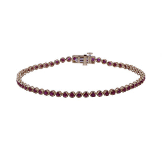 Ruth 14K Yellow Gold Round-Cut Mozambique Ruby Bracelet