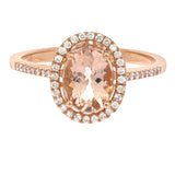 Josephine 14K Rose Gold Oval-Cut Morganite Ring