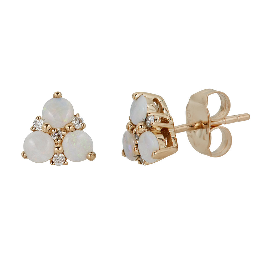 Lexie 10K Yellow Gold Round-Cut African Opal Earrings