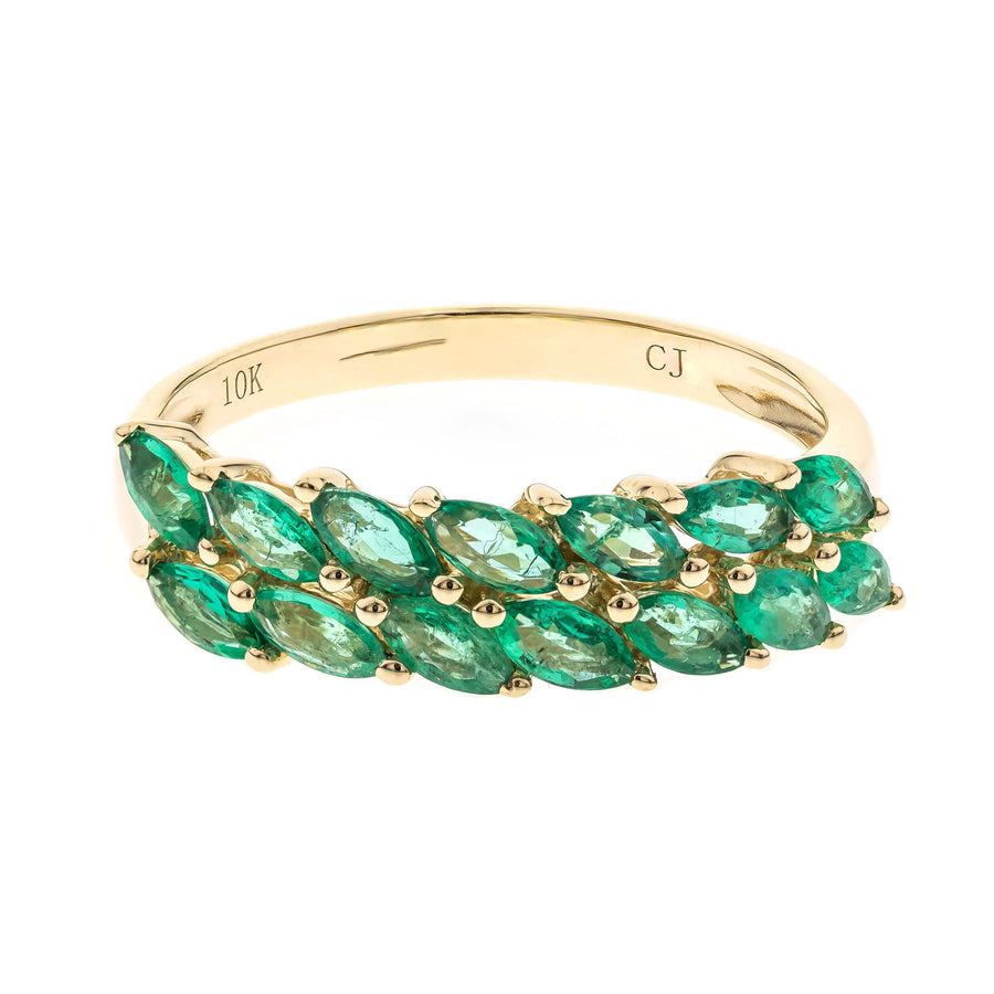 Madison 10K Yellow Gold Marquise-Cut Emerald Ring