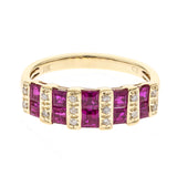 Willa 10K Yellow Gold Square-Cut Mozambique Ruby Ring