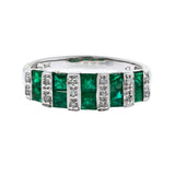 Ava 14K White Gold Square-Cut Natural Zambian Emerald Ring