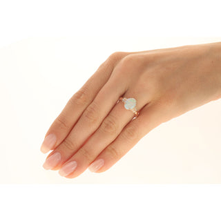 Celine 10K Rose Gold Oval-Cut Natural African Opal Ring