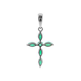 Gia 14K White Gold Round-Cut Natural Zambian Emerald Pendant