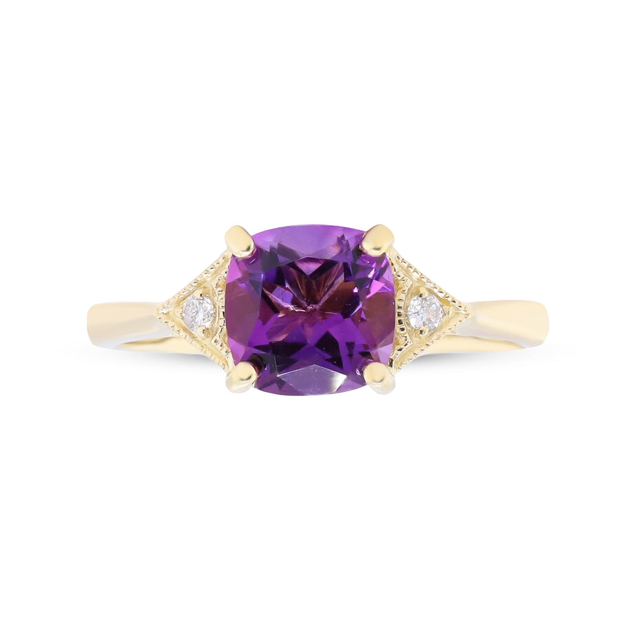 Ashlyn 10K Yellow Gold Cushion-Cut Brazilian Amethyst Ring