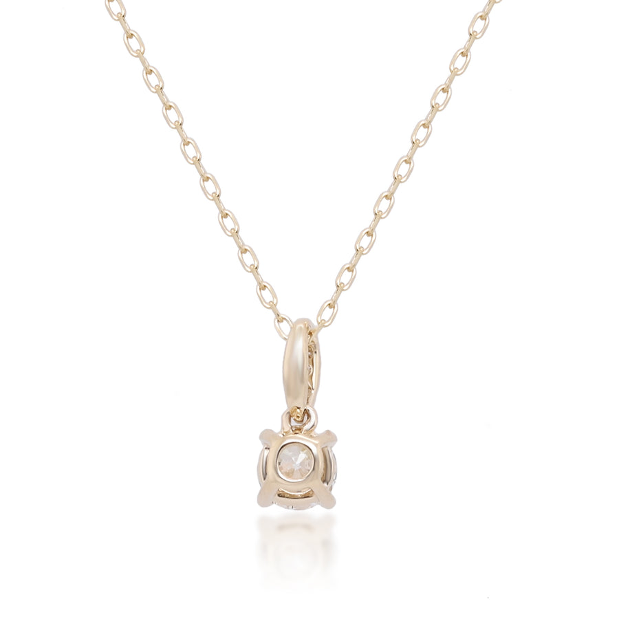 Hazel 14K Yellow Gold Round-Cut White Diamond Pendant