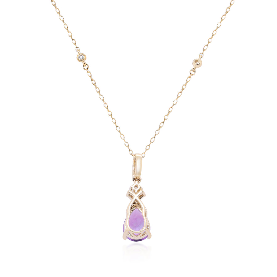 Hadley 14K Yellow Gold Pear-Cut Brazilian Amethyst Pendant