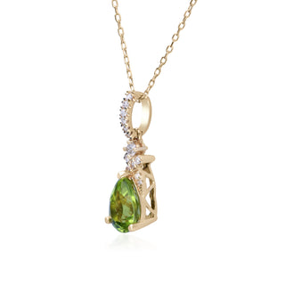 Kalani 14K Yellow Gold Pear-Cut Manchurian Peridot Pendant