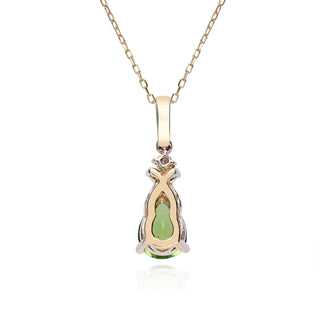 Kalani 14K Yellow Gold Pear-Cut Manchurian Peridot Pendant