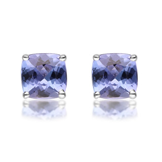 Aspen 14K White Gold Cushion-Cut Tanzanite Earrings
