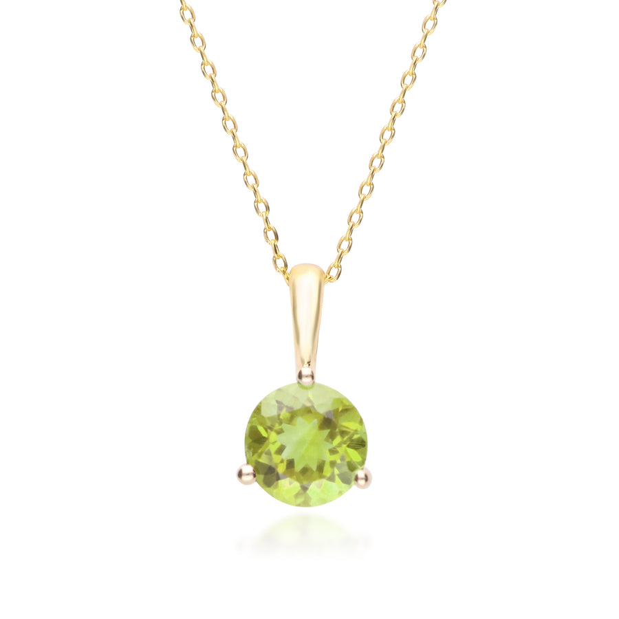 Halle 10K Yellow Gold Round-Cut Manchurian Peridot Pendant