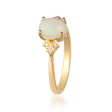 Rosalyn 14K Yellow Gold Oval-Cut Natural African Opal Ring