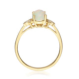 Rosalyn 14K Yellow Gold Oval-Cut Natural African Opal Ring